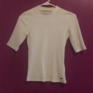 RIBBED BEIGE HOLLISTER TOP | SIZE XS |